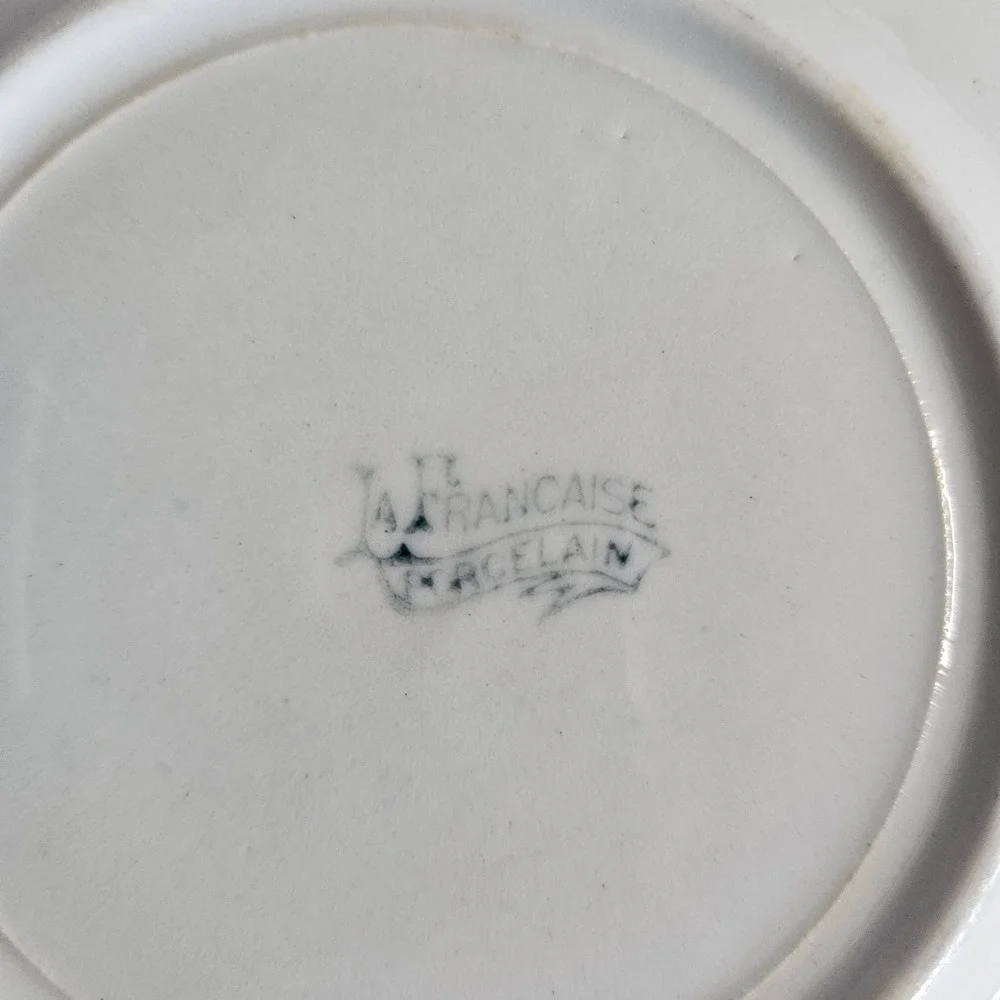Antique La Francaise FC Co Porcelain Flow Blue FC8 Pattern Plate 6